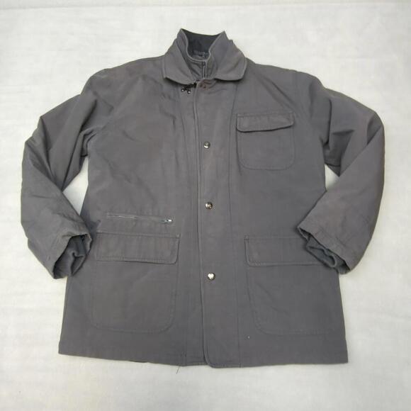 Fay Heavy Canvas Chore Coat Gray XL Snap in Liner  Fire Hook/ Lobster Claw - Picture 1 of 9